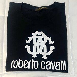 Roberto Cavalli Unisex Short Sleeve Logo Print T-Shirt
